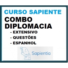 COMBO Diplomacia Anual 2019 SAPIENTIA – EXTENSIVO + QUESTÕES + ESPANHOL DO ZERO (Carreiras Internacionais) Sapientia 2019.1
